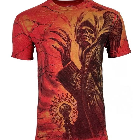 Affliction Other - Rebel Saint By Affliction Men's T-shirt TRANSYLVANIA Biker Skull Tattoo S-5XL